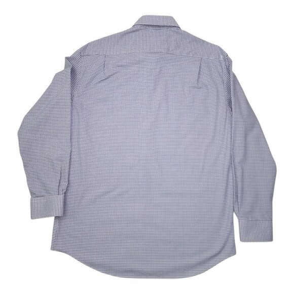 Awearness Kenneth Cole Non-Iron Slim Fit Dress Shirt 16.5 32/33 Navy Long Sleeve - Picture 3 of 7